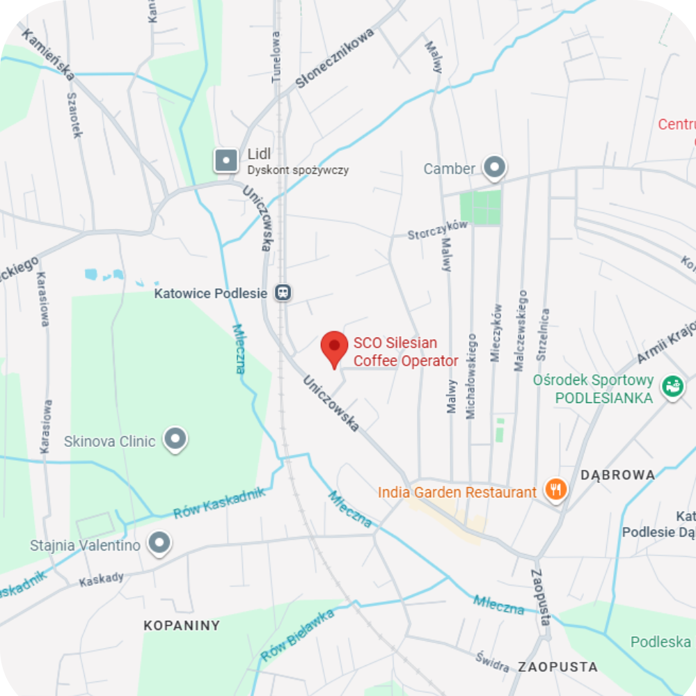 Mapa dojazdu do serwisu w Katowicach